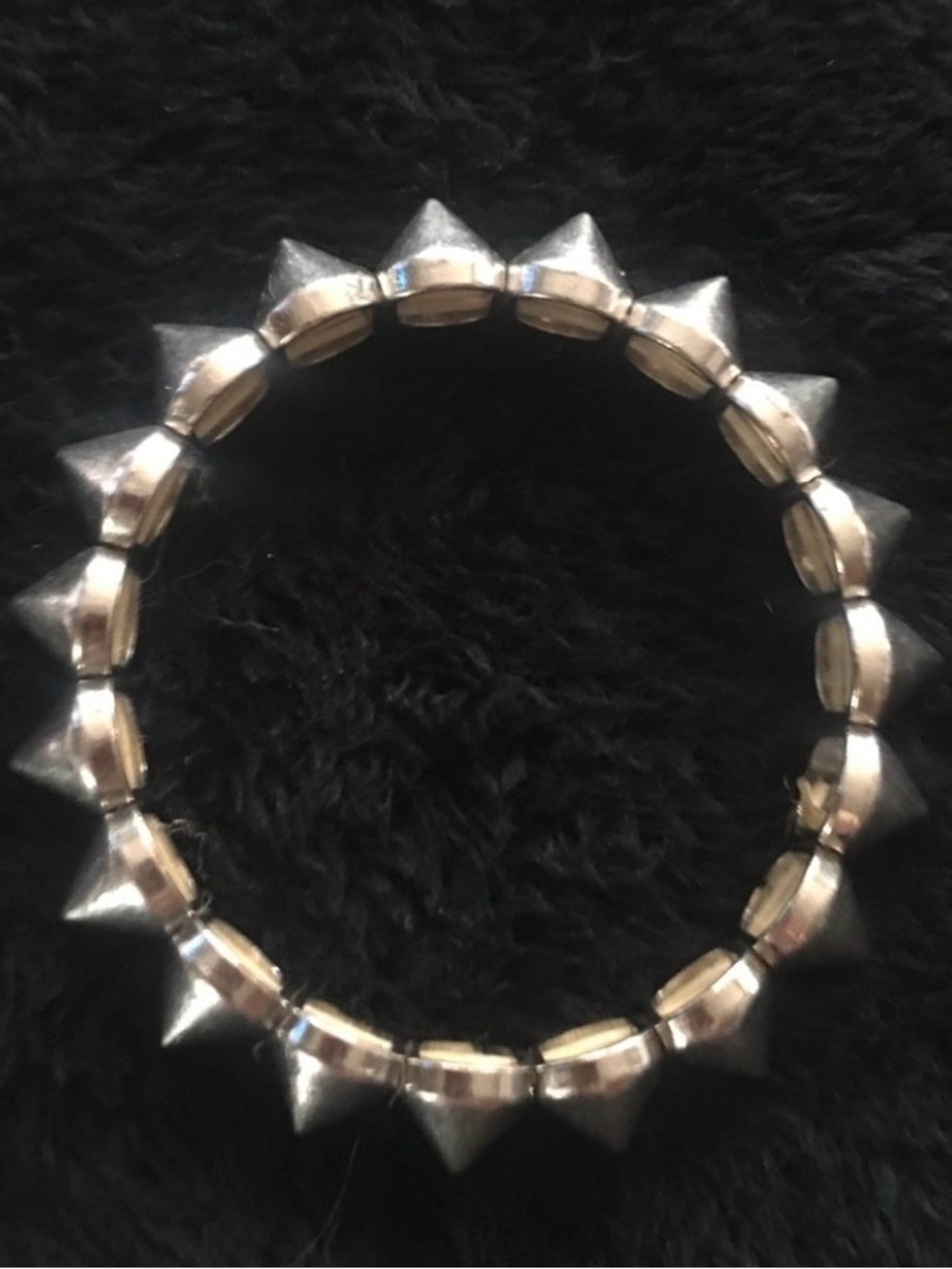 Silver studded Lia Sophia stretchy bracelet EUC